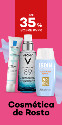 Produtos de Cosmética com destaque promocional de  35% sobre preço de Venda ao Público Recomendado